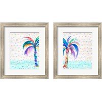 Framed Funky Palm on Dots 2 Piece Framed Art Print Set