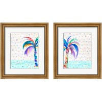 Framed Funky Palm on Dots 2 Piece Framed Art Print Set