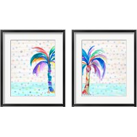 Framed Funky Palm on Dots 2 Piece Framed Art Print Set