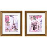 Framed 'Parisian Blossoms 2 Piece Framed Art Print Set' border=