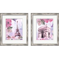 Framed 'Parisian Blossoms 2 Piece Framed Art Print Set' border=
