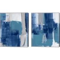 Framed 'Blue Perspectives 2 Piece Canvas Print Set' border=