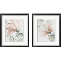 Framed Neutral Hibiscus 2 Piece Framed Art Print Set