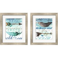 Framed 'Wild and Free 2 Piece Framed Art Print Set' border=