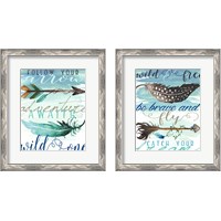 Framed 'Wild and Free 2 Piece Framed Art Print Set' border=