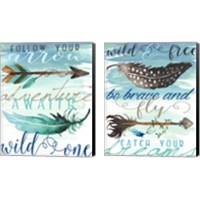 Framed 'Wild and Free 2 Piece Canvas Print Set' border=