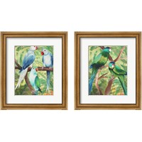 Framed 'Tropical Birds 2 Piece Framed Art Print Set' border=