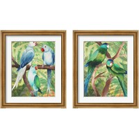 Framed 'Tropical Birds 2 Piece Framed Art Print Set' border=