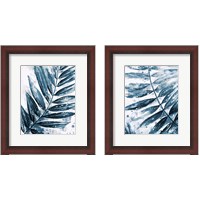 Framed Blue Jungle Leaf 2 Piece Framed Art Print Set