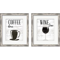 Framed 'Coffee Hour 2 Piece Framed Art Print Set' border=