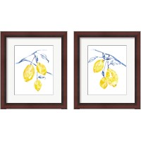 Framed Watercolor Lemons 2 Piece Framed Art Print Set
