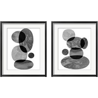 Framed 'Moving Orbs 2 Piece Framed Art Print Set' border=