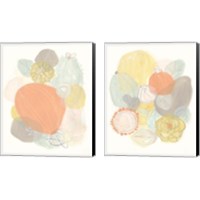 Framed 'Abstract Succulents 2 Piece Canvas Print Set' border=