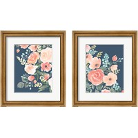Framed 'Blooming Delight 2 Piece Framed Art Print Set' border=