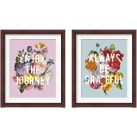 Framed Floral Sentiment 2 Piece Framed Art Print Set