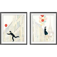 Framed 'Aloft In Paris 2 Piece Framed Art Print Set' border=