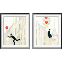 Framed 'Aloft In Paris 2 Piece Framed Art Print Set' border=