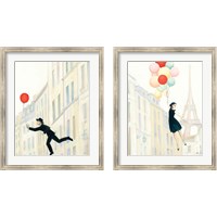 Framed 'Aloft In Paris 2 Piece Framed Art Print Set' border=
