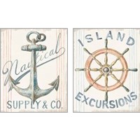 Framed 'Floursack Nautical  2 Piece Art Print Set' border=