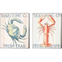 Framed Floursack Nautical  2 Piece Canvas Print Set