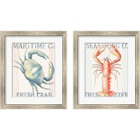 Framed Floursack Nautical  2 Piece Framed Art Print Set