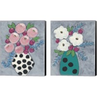 Framed 'Floral Frolic 2 Piece Canvas Print Set' border=