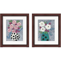 Framed 'Floral Frolic 2 Piece Framed Art Print Set' border=