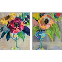 Framed 'Cup of Wine 2 Piece Art Print Set' border=