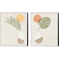 Framed Sun Palm 2 Piece Canvas Print Set
