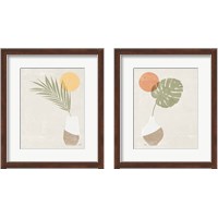 Framed 'Sun Palm 2 Piece Framed Art Print Set' border=