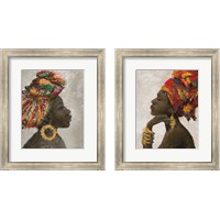 Framed 'Portrait of a Woman 2 Piece Framed Art Print Set' border=