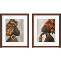 Framed 'Portrait of a Woman 2 Piece Framed Art Print Set' border=