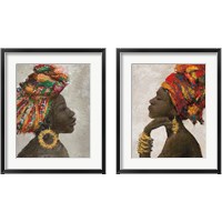 Framed 'Portrait of a Woman 2 Piece Framed Art Print Set' border=