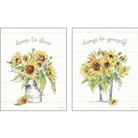 Framed 'Sunflower Fields 2 Piece Art Print Set' border=