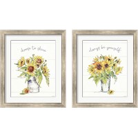 Framed 'Sunflower Fields 2 Piece Framed Art Print Set' border=