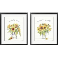 Framed 'Sunflower Fields 2 Piece Framed Art Print Set' border=