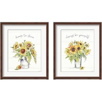 Framed 'Sunflower Fields 2 Piece Framed Art Print Set' border=