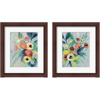 Framed Colorful Elegant Floral 2 Piece Framed Art Print Set