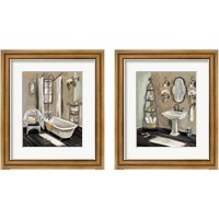 Framed 'French Bath Black 2 Piece Framed Art Print Set' border=