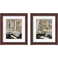 Framed 'French Bath Black 2 Piece Framed Art Print Set' border=