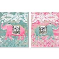 Framed 'Pink Bazaar 2 Piece Art Print Set' border=