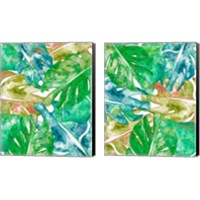 Framed 'Bed of Leaves 2 Piece Canvas Print Set' border=