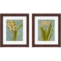 Framed Hyacinth on Teal  2 Piece Framed Art Print Set