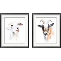 Framed 'Goat 2 Piece Framed Art Print Set' border=