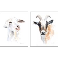 Framed 'Goat 2 Piece Art Print Set' border=
