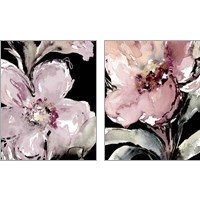 Framed 'Happy Bloom on Black 2 Piece Art Print Set' border=