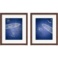 Framed 'Blue Prints 2 Piece Framed Art Print Set' border=