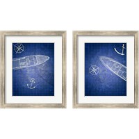 Framed 'Blue Prints 2 Piece Framed Art Print Set' border=