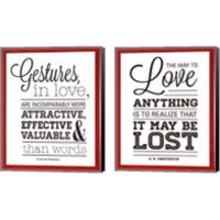 Framed 'To Love 2 Piece Canvas Print Set' border=