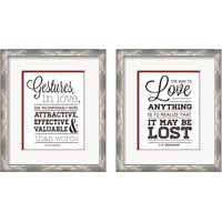 Framed 'To Love 2 Piece Framed Art Print Set' border=